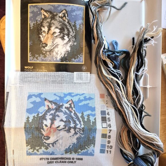 Dimensions Wolf Needlepoint Kit-- - Picture 2 of 4
